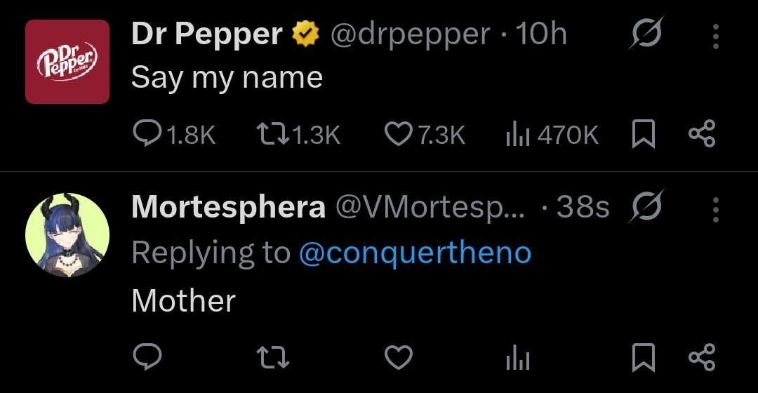 VMortesphera's tweet photo. @drpepper Mother https://t.co/yiMVunTMXc
