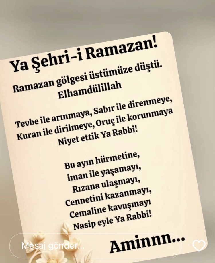 Ramazan Sevincimiz başladı yine şükür 🤲🧿😅☘️✨🌺