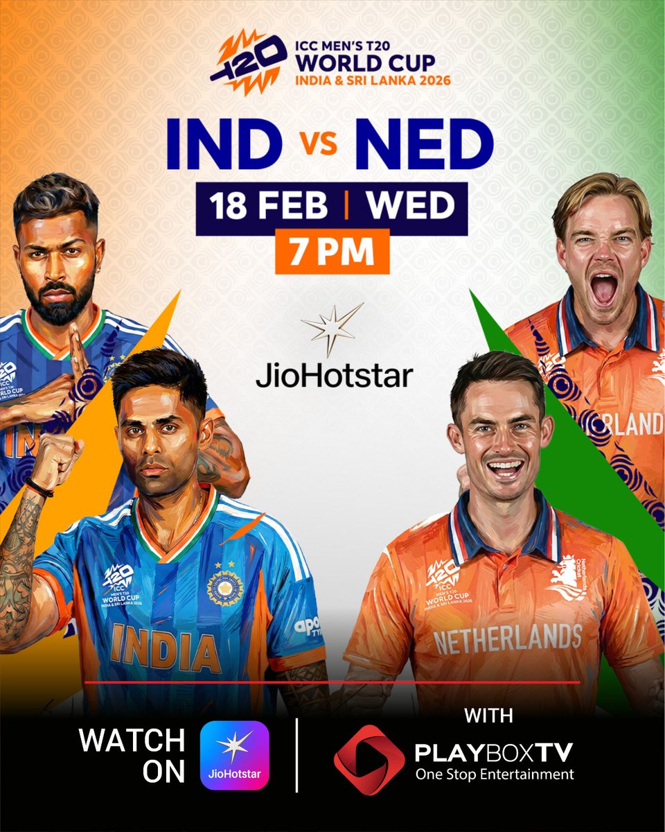 Every run count, every wicket matters, let’s cheer loud and proud! 🇮🇳✨
.
.
Watch IND vs NED only on @jiohotstar with PlayboxTV

#INDvsNED #TeamIndia #CricketFever #MatchDay #BleedBlue #CricketLovers #LiveCricket #worldcupvibes