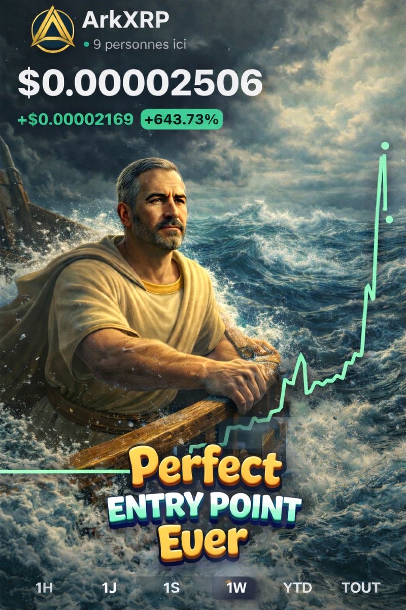 ArkXRP_'s tweet photo. Perfect entry point ever. 🌊📈

$0.00002506
+643.73% on the week

Volatility tested.
Momentum confirmed.
The chart speaks — strength through the waves.

1W selected. Trend established.

CA: 2rQcoMECcsU3UBNfpsUxegnHc9js7usb2XagwUK3pump

#ArkXRP #XRP #AltcoinSeason #Blockchain https://t.co/k8NWJS0LPI
