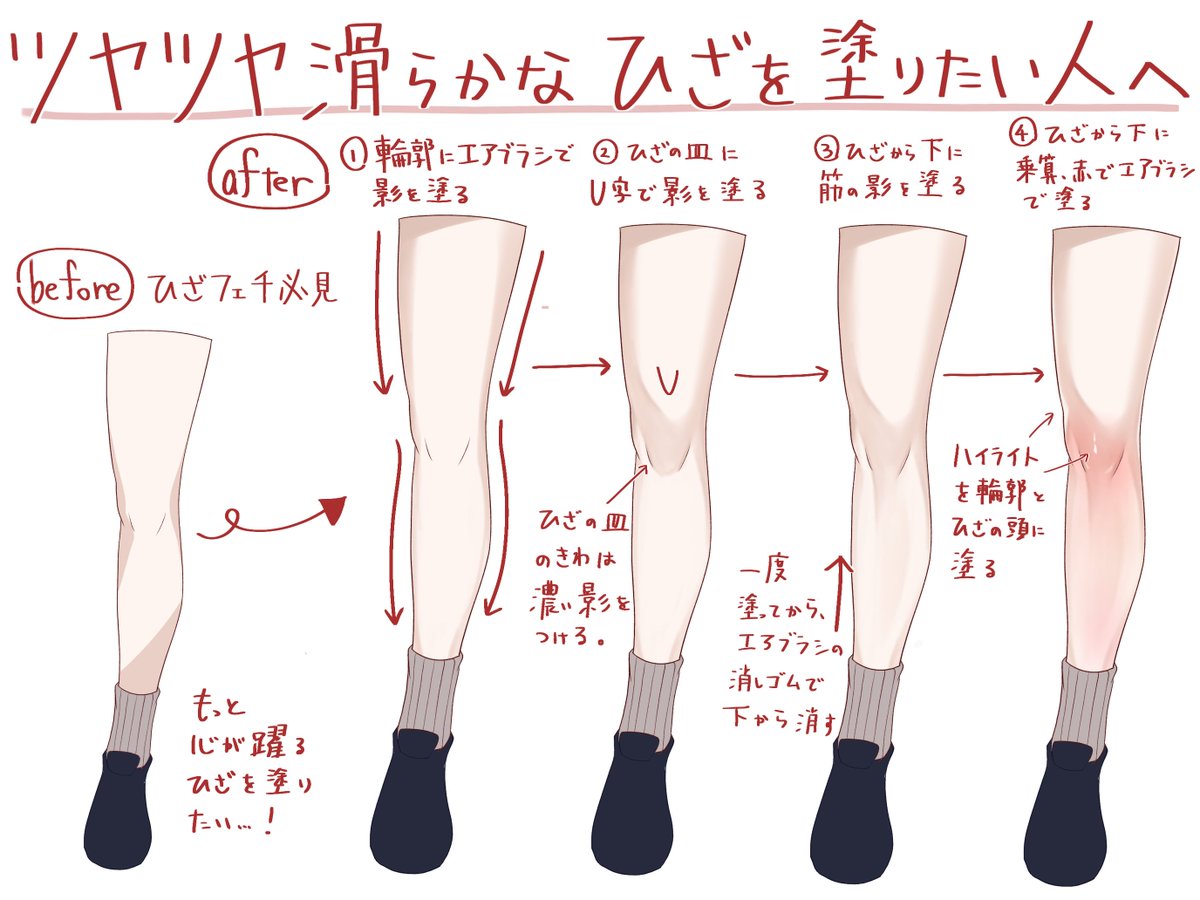 ツヤツヤ滑らかな膝が塗りたい人へ 