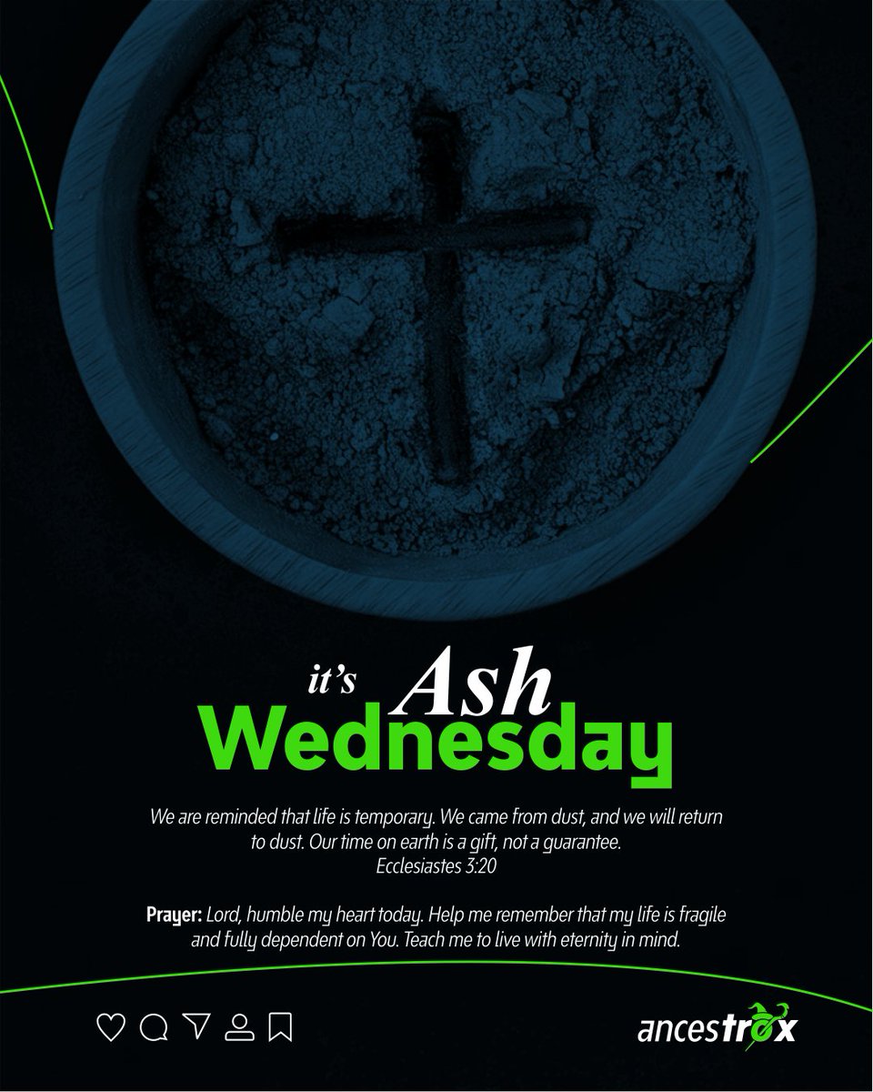 the_oreadeboye's tweet photo. Its Ash Wednesday 

Ecc. 3:20 https://t.co/TzI6nnaMmK