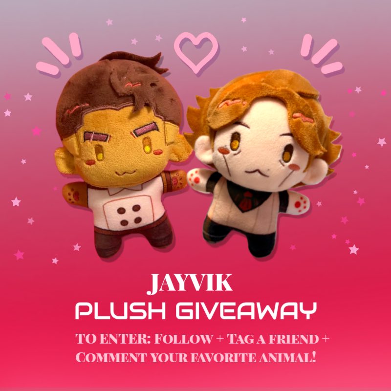 look, a GIVEAWAY! 
- the winner will receive one Jayce plush &amp; one Viktor plush! 🧸
- read the post for further details ✨💋