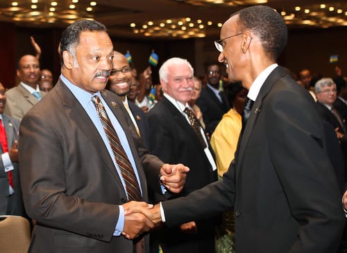 AmbMukantabana's tweet photo. With a heavy heart, we mourn the untimely passing of Rev. Jesse Jackson, a civil rights  leader whose faith and courage touched so many lives. He was a true friend of #Rwanda, a believer and champion of a dignified future for #Africa, and a powerful voice for the African diaspora at large. Rwandans will always fondly remember his solidarity for standing with us at the inaugural #RwandaDay 2011 in Chicago. May he rest in peace, and may his family find comfort in knowing that he is leaving a timeless and bordeless legacy to countless lives he has impacted @rep_jackson