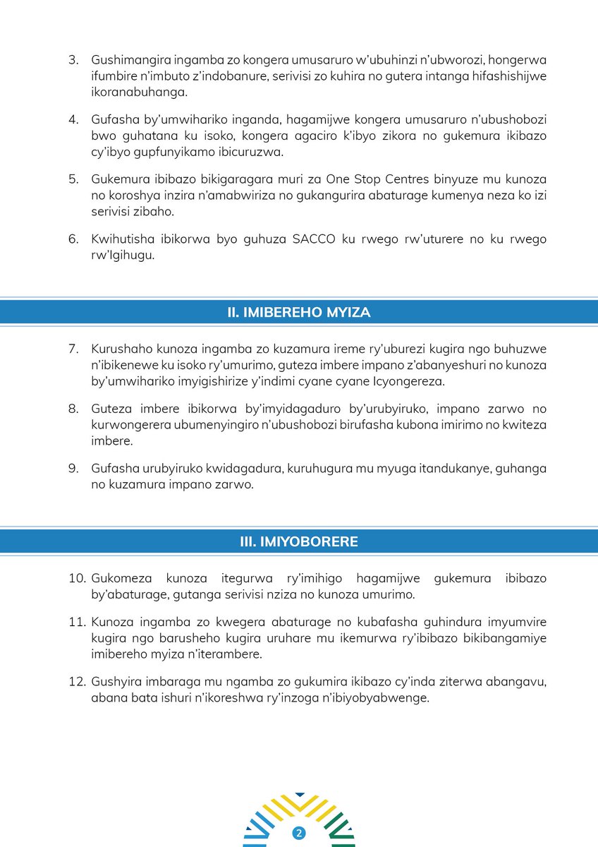 Guverinoma y'u Rwanda yatangaje imyanzuro 12 yafatiwe mu Nama y'Igihugu ...