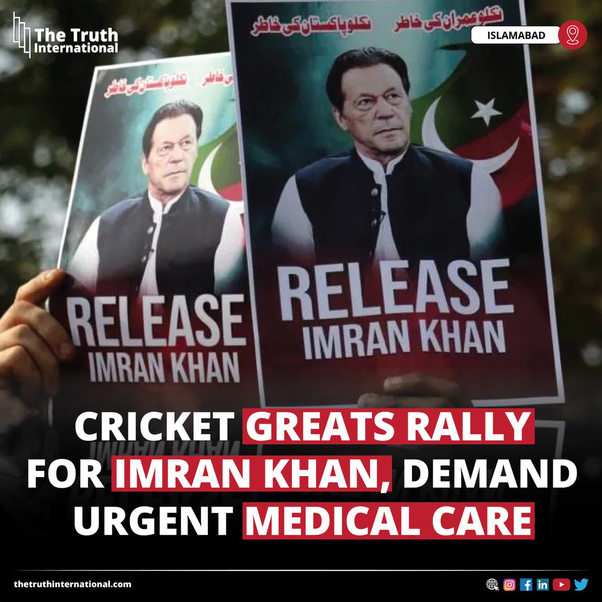 ttimagazine's tweet photo. Cricket greats rally for Imran Khan, demand urgent medical care
Details:
https://t.co/Hq3zVHpJjx
#Cricket #greats #rally #ImranKhan #demand #urgent #medical #care #HealthCare #Sports #MedicalReport https://t.co/rTzJ4hCVxH