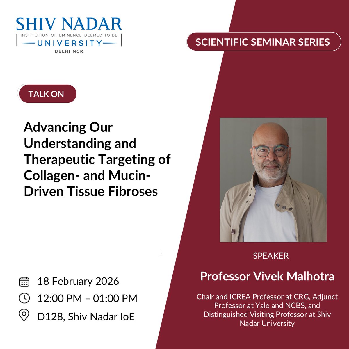 dls_snioe's tweet photo. #DLSScientificSeminarSeries
Join us for a talk by Vivek Malhotra (Chair & ICREA Professor, Centre for Genomic Regulation) on Collagen- and Mucin-Driven Tissue Fibroses.
Discover how #TANGO1 and calcium pathways regulate #protein_secretion—and open new therapeutic possibilities✨ https://t.co/gzwdu0Gvx3