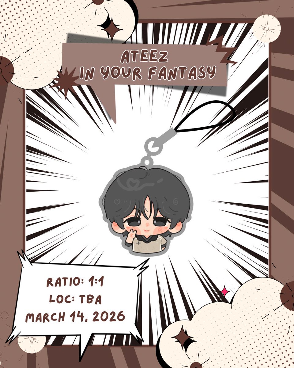 ATEEZ: In Your Fantasy in Manila fan support by <a href="/kim_jia23/">Jia</a> 

Jongho Charm🐻(3cm keychain)

• march 14, 2026
• araneta coliseum (exact loc tba)
• 1:1 (very limited quantity)

🎨chibi art by: <a href="/artchylan/">(๑ᵔ⤙ᵔ๑) ⵌ🦕🎸</a>

#ATEEZ #In_Your_Fantasy #InYourFantasy_MNL #ATEEZinManila