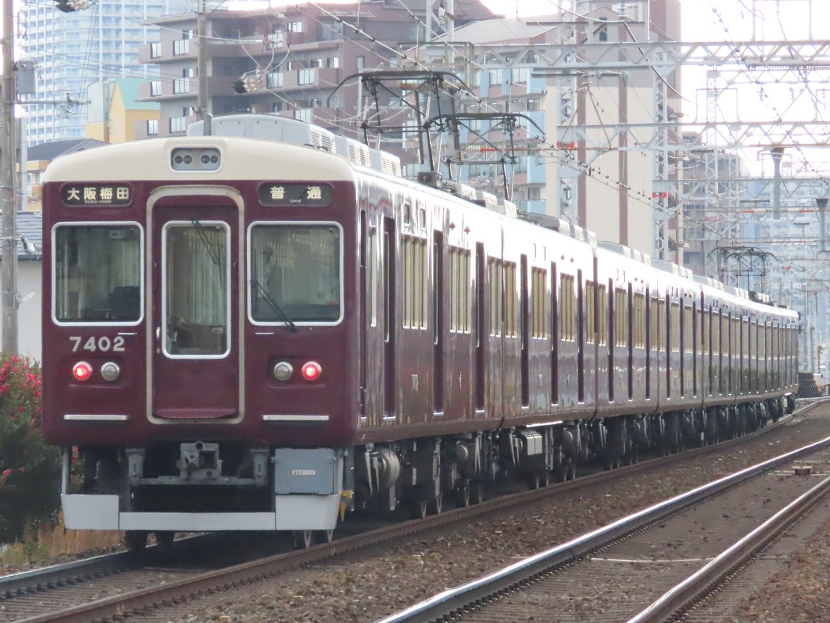 T#1244b 7322F (T#1345/普通 大阪梅田行) 今日の取替運用2本目(1244