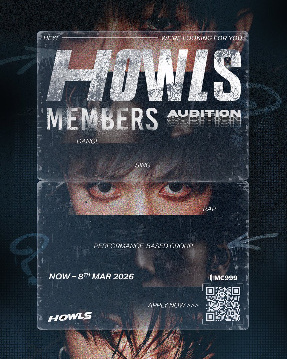 💥 HOWLS MEMBERS AUDITION 💥

📌 สามารถอ่านรายละเอียด และวิธีการสมัครได้ภายใน Form
🔗 forms.gle/xwhqPXRC55SwcZ…

📆 สามารถสมัครได้ตั้งแต่วันนี้ 
ถึงวันที่ 8 มีนาคม 2569

คุณสมบัติ (Requirements)
- เพศชาย 
- อายุ 18 ปี ขึ้นไป (หากอายุต่ำกว่า 20 ปี ต้องได้รับความยินยอมจากผู้ปกครอง)
-