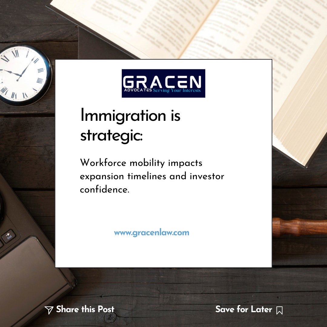 Immigration law is strategic. 
Entrepreneurs expanding abroad need the right visas, compliance, and mobility frameworks to scale confidently.
Gracen Law makes cross‑border growth possible.
gracenlaw.com
#GracenLaw #ImmigrationLaw #Entrepreneurs #GlobalExpansion #VISA