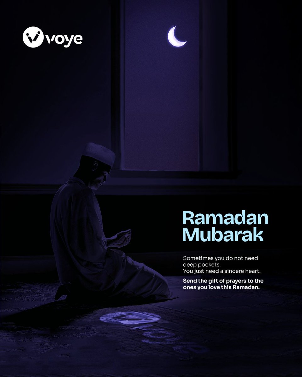 voyeapp's tweet photo. You do not need deep pockets this Ramadan. You need a sincere heart and the willingness to remember the people who matter.

Send the gift that cannot be boxed or priced. Send prayers. Send love. Stay connected.

#RamadanKareem #RamadanMubarak #Ramadan2026 https://t.co/luOANdb6K3