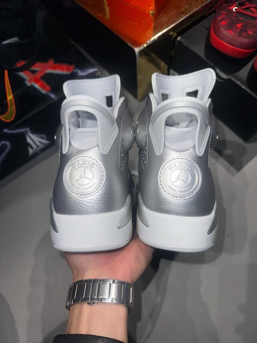 SneakerAlertHD's tweet image. PSG x Air Jordan 6 "Metallic Silver" ⛓️ 

🗓️ Spring 2026