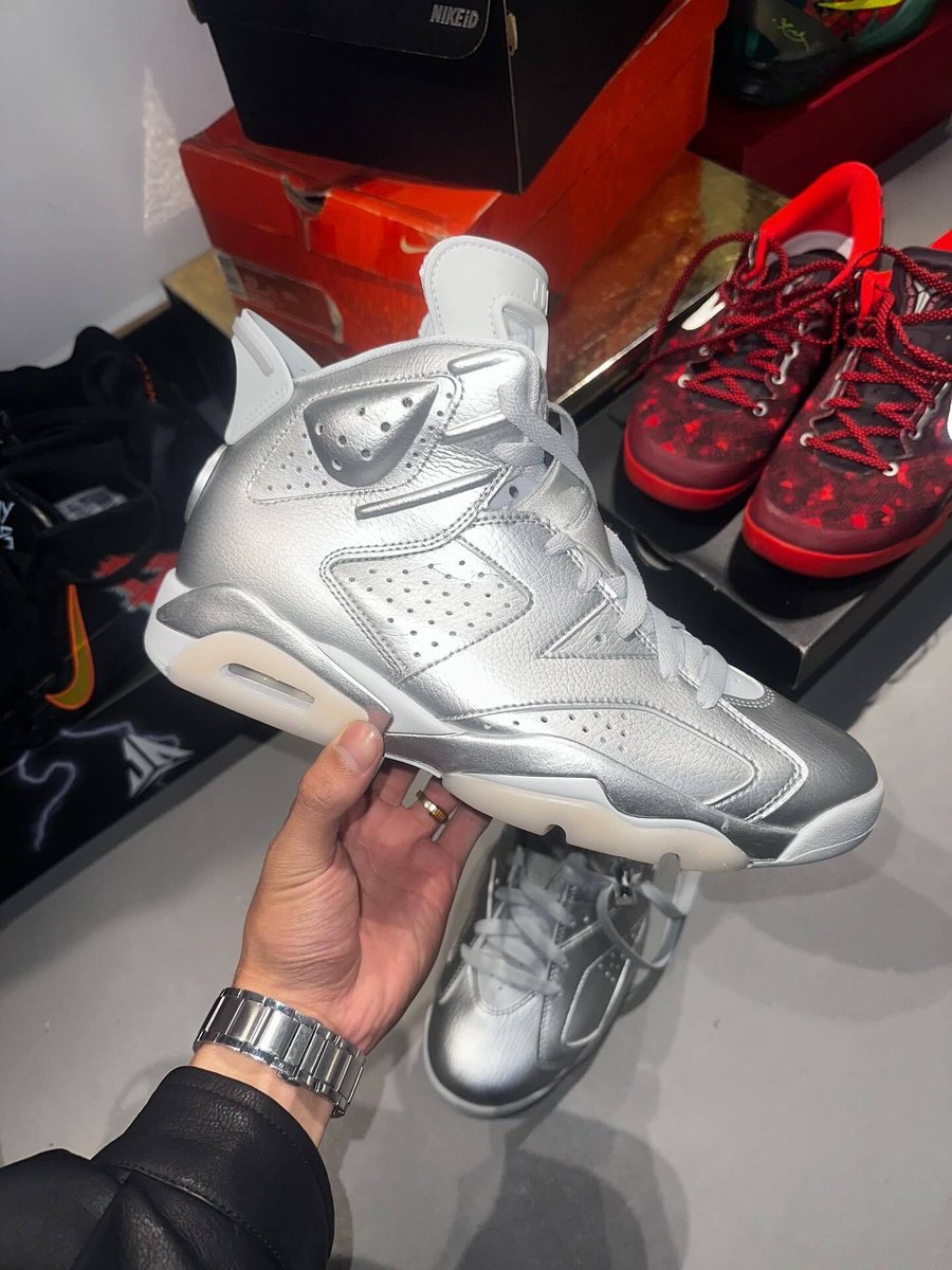 SneakerAlertHD's tweet image. PSG x Air Jordan 6 "Metallic Silver" ⛓️ 

🗓️ Spring 2026