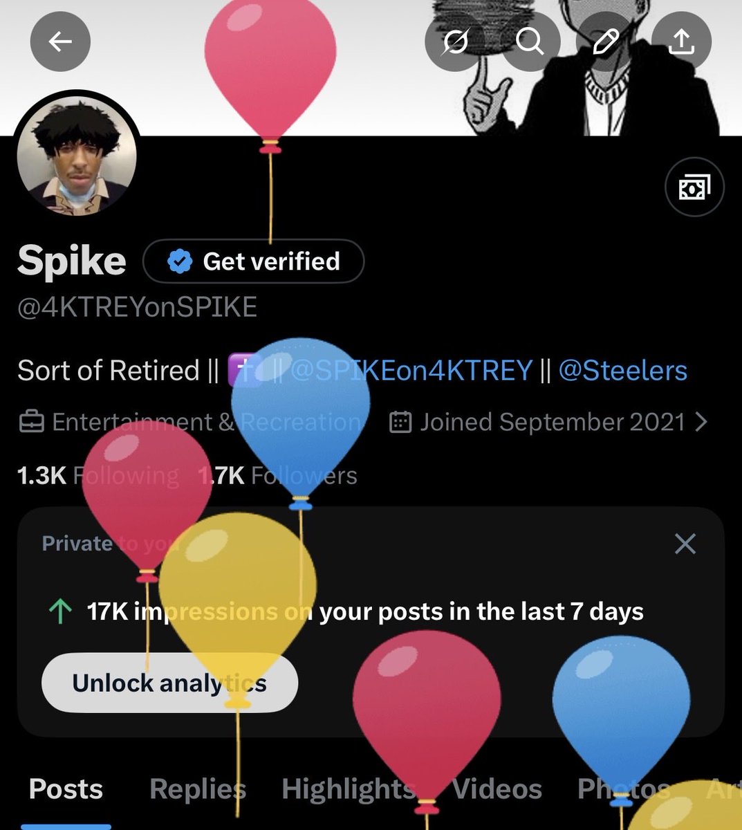 Ballons on my screen.