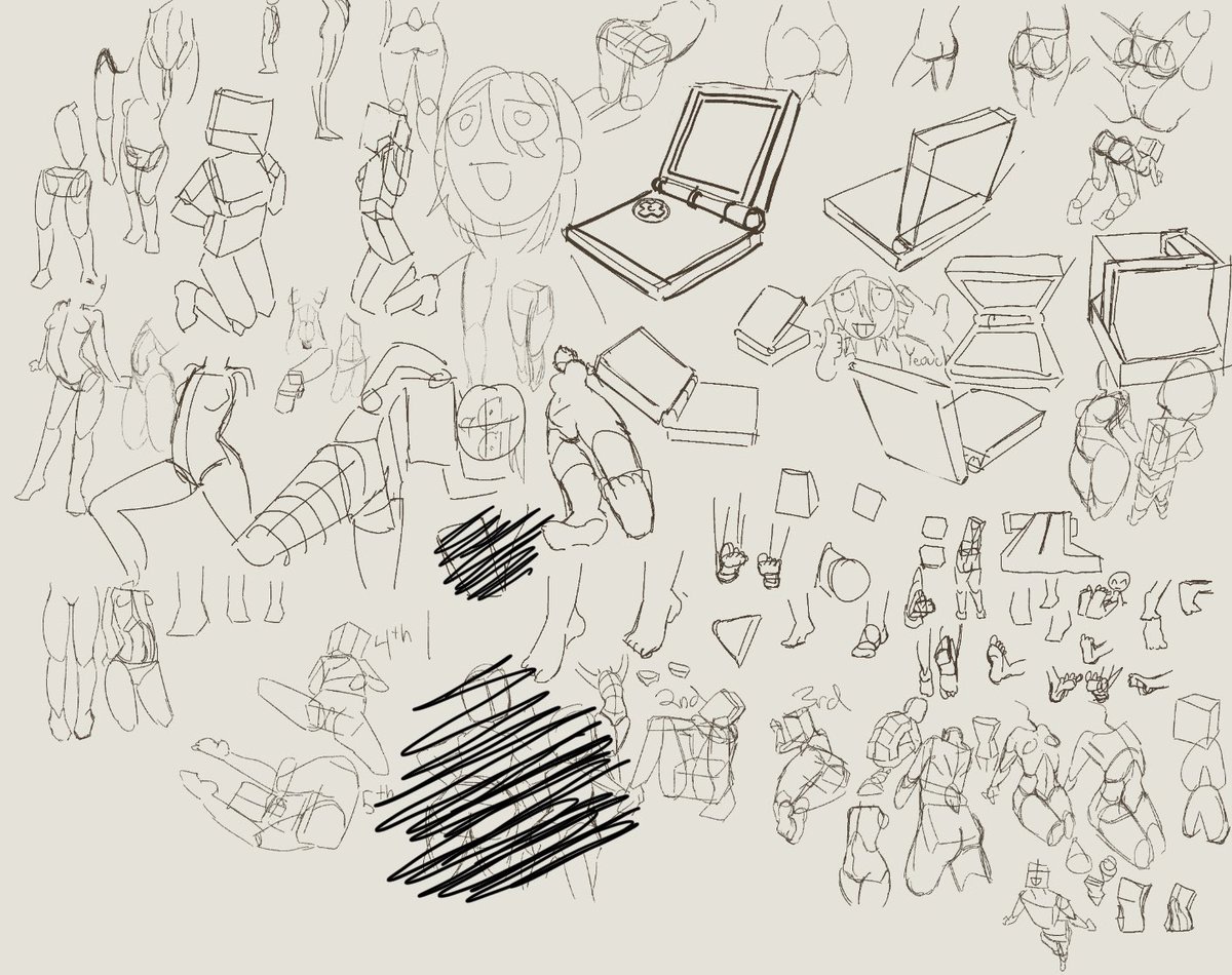 i may or may not have given myself a hand injury … here r some crappy studies . can u tell i’m practicing form ?