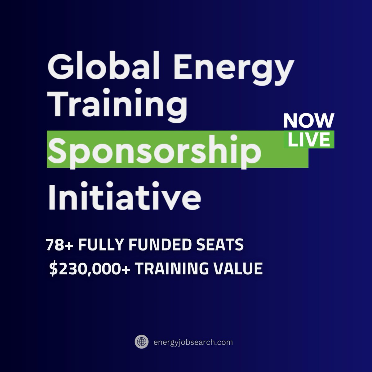 EnergyJS_Ltd's tweet photo. 𝐄𝐦𝐩𝐨𝐰𝐞𝐫𝐢𝐧𝐠 𝐭𝐡𝐞 𝐄𝐧𝐞𝐫𝐠𝐲 𝐖𝐨𝐫𝐤𝐟𝐨𝐫𝐜𝐞 - 𝐓𝐨𝐠𝐞𝐭𝐡𝐞𝐫

The Global Energy Training Sponsorship Initiative is now live.

𝐀𝐩𝐩𝐥𝐲 𝐧𝐨𝐰 

👉 https://t.co/nx0hLHYXoi

#EnergyCareers
#WorkforceDevelopment
#EnergyTraining https://t.co/L3G6eEymJH