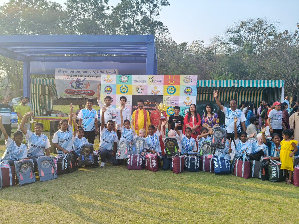 MKT2605's tweet photo. The girls from our Blind Children school, Shivarimal-Dang delivered an outstanding and commendable performance securing the Third Position. In the first match, Bhoye Shruti was awarded &amp; in the second match, Taria Krutika received the Player of the Match award. https://t.co/MfNSWaKsqW
