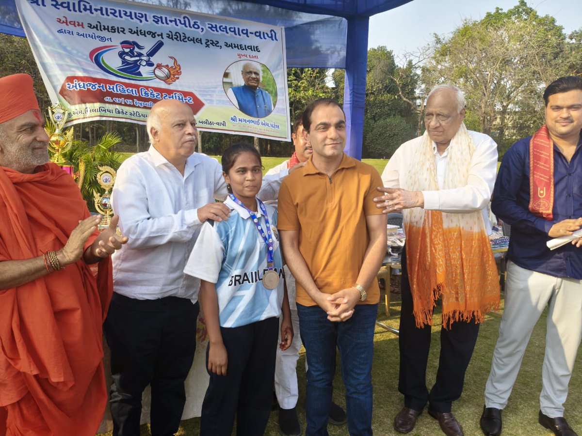 MKT2605's tweet photo. The girls from our Blind Children school, Shivarimal-Dang delivered an outstanding and commendable performance securing the Third Position. In the first match, Bhoye Shruti was awarded &amp; in the second match, Taria Krutika received the Player of the Match award. https://t.co/MfNSWaKsqW