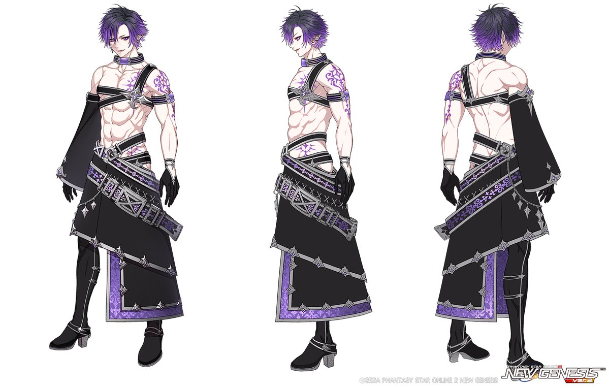 【お知らせ✎】
 #PSO2NGS 2月18日配信 ACスクラッチ【シルエットオブダークネス'26】にて、夜をモチーフにしたダークな男性衣装「ノクティヴァグス」のデザインを担当いたしました!よろしくお願いします💪🌟 #NGS 