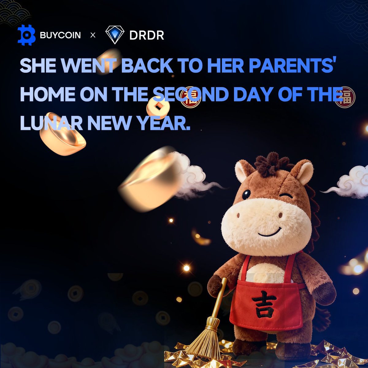 DRDR_4200's tweet photo. 2nd Day of Lunar New Year!
$DRDR brings fortune and joy, with red envelopes and good luck all the way.

Consensus is like family, community grows strong together.
Transparent, fair, with no hidden rules.

$DRDR leads the new journey, bringing you wealth and happiness.
Keep booming in the Year of the Horse!

#DRDR #LunarNewYear #YearOfTheHorse #CryptoCommunity