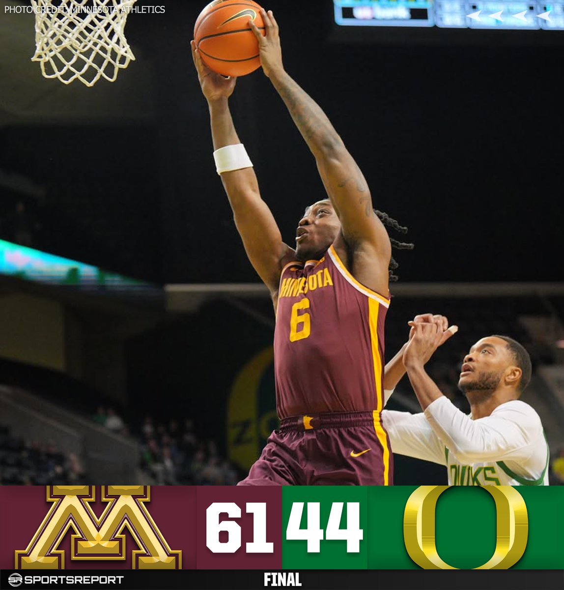 SRGophers's tweet photo. GOPHERS WIN!!! Minnesota dominates Oregon on the road!! https://t.co/2lmmjD9kqm