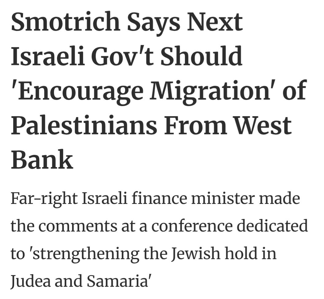 So far, Smotrich's predictions proved accurate. So total ethnic cleansing of Palestinians will become official policy of "the only democracy in the Middle East". 

If genocide didn't make the West stop Israel, why should ethnic cleansing do it?