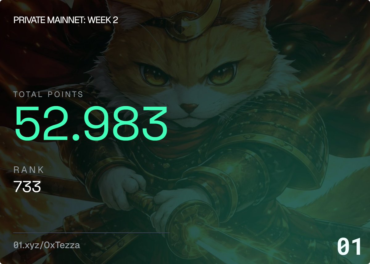 Not bad for my first week. Around 130k vol. 
01.xyz/ref/0xTezza