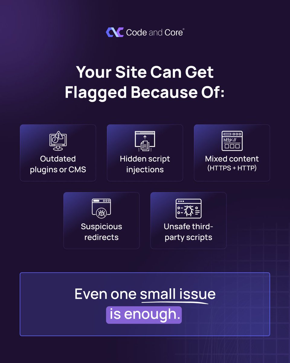 codeandcore's tweet photo. 𝐆𝐨𝐨𝐠𝐥𝐞 𝐒𝐚𝐲𝐬 𝐘𝐨𝐮𝐫 𝐒𝐢𝐭𝐞 𝐢𝐬 𝐂𝐨𝐦𝐩𝐫𝐨𝐦𝐢𝐬𝐞𝐝…𝐁𝐮𝐭 𝐈𝐬 𝐈𝐭 𝐑𝐞𝐚𝐥𝐥𝐲 𝐓𝐫𝐮𝐞? 😳

Your website looks fine, but your ads stopped… and you could still be losing leads if you don’t check this.

Swipe to see what’s really happening.

#CodeAndCore https://t.co/LuYFatddSx