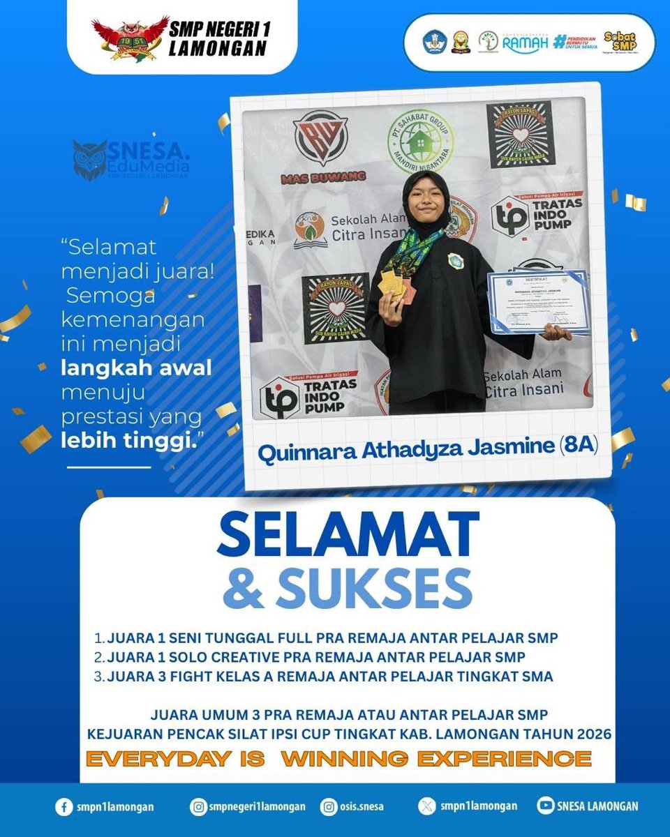 smpn1lamongan's tweet image. #lamongan #ipsi #smpnegeri1lamongan #everydayiswinningexperince