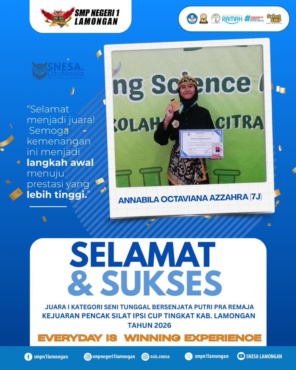 smpn1lamongan's tweet image. #lamongan #ipsi #smpnegeri1lamongan #everydayiswinningexperince