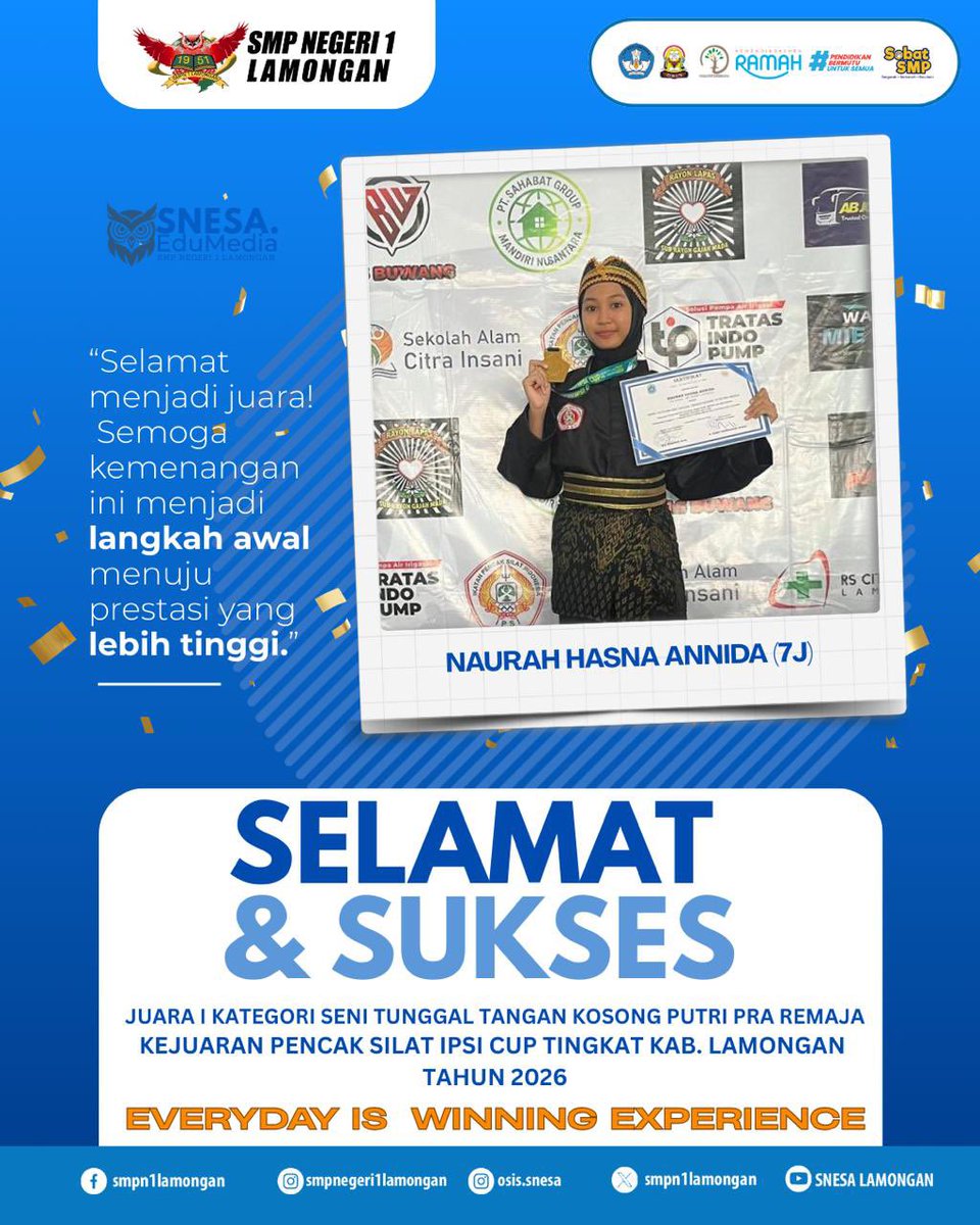 smpn1lamongan's tweet image. #lamongan #ipsi #smpnegeri1lamongan #everydayiswinningexperince