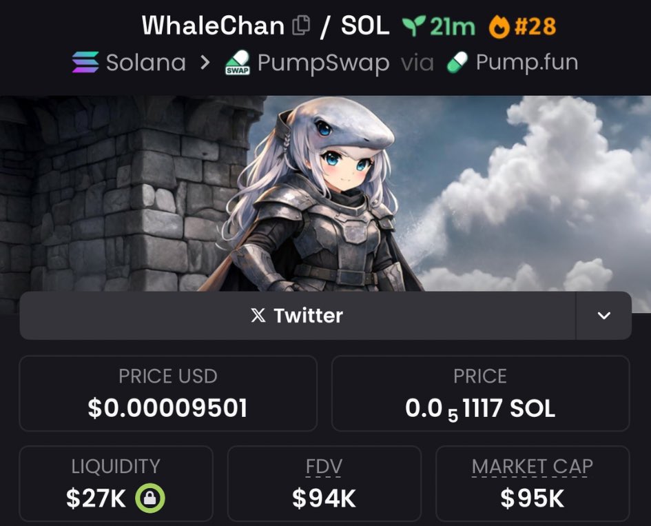 FomoChemist's tweet photo. Aped $WhaleChan at $95K Mcap in my alpha Tg 

SYHH8DS5tmqPqbbydG5cDiB3Djhiw7wgPyvunB7pump

#whalechan #memecoin https://t.co/tP8OEbW2T9