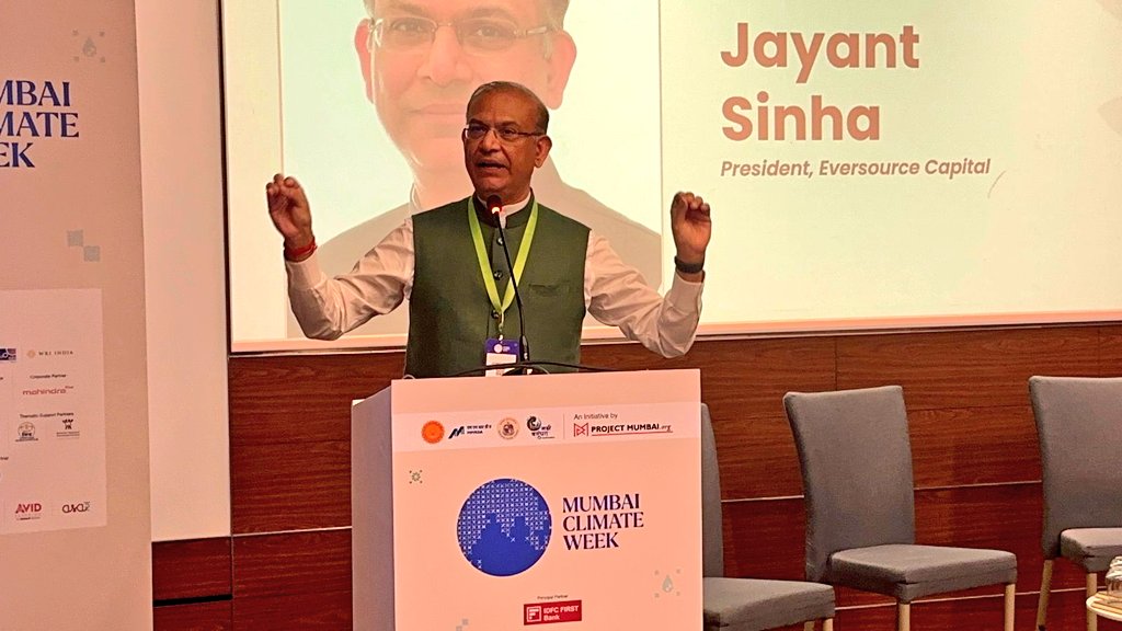 jayantsinha's tweet photo. Glimpses from yesterday at #MumbaiClimateWeek, very well organised and focused on solutions.
Encouraging to see strong collaboration across government, finance and industry to accelerate India’s #NetZero journey.
#NetZeroIsNetPositive https://t.co/0dEKLszx3t