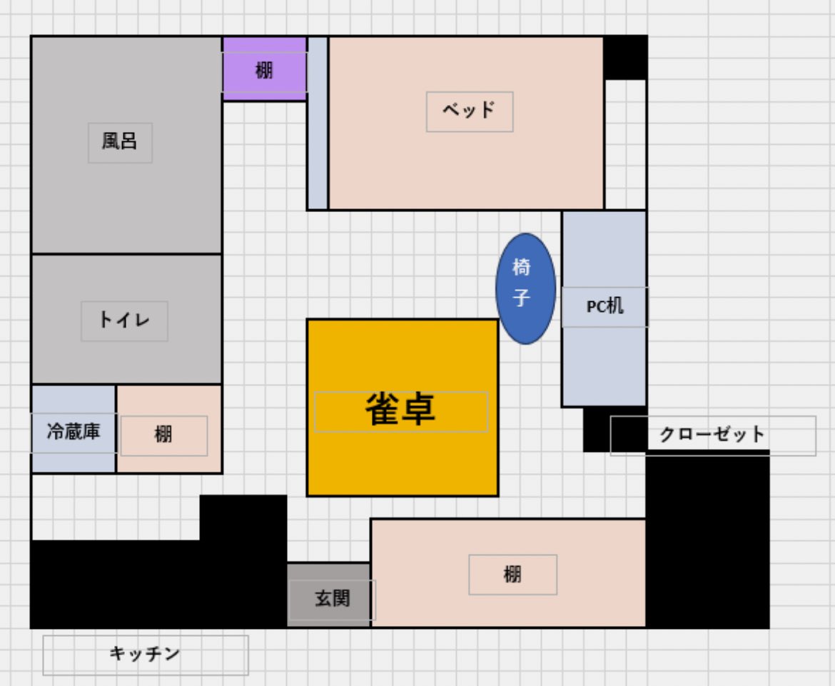 これは緑も驚きの狭さだね笑 ワンルームだったらだいたいこんな感じだ