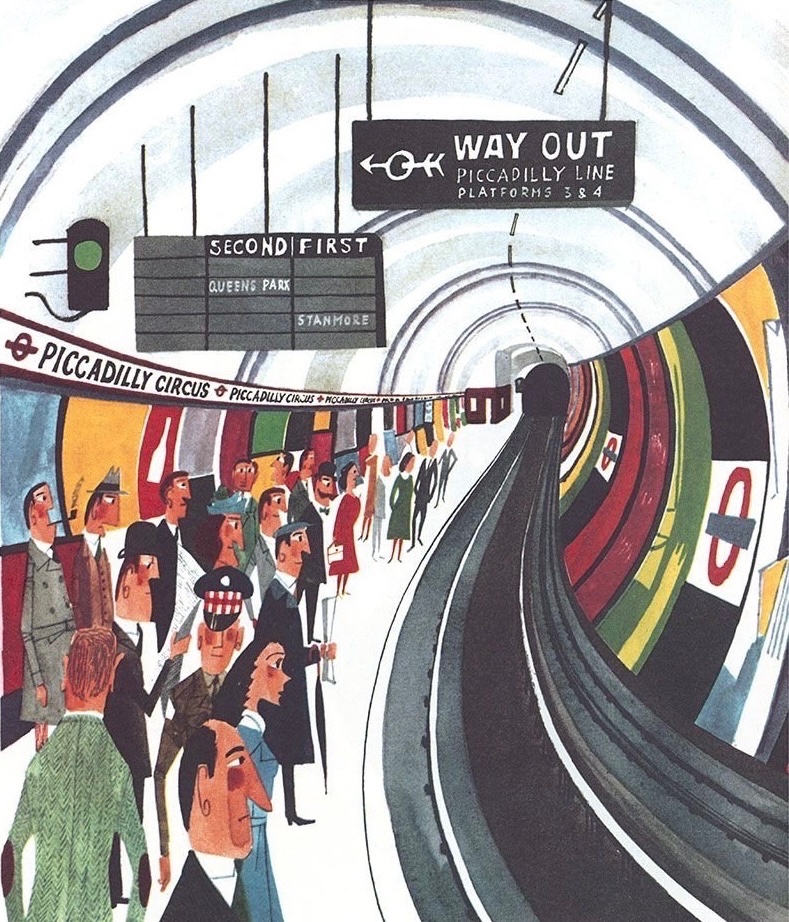 eyeonaxis's tweet image. London Underground. England, 1950s by Miroslav Šašek