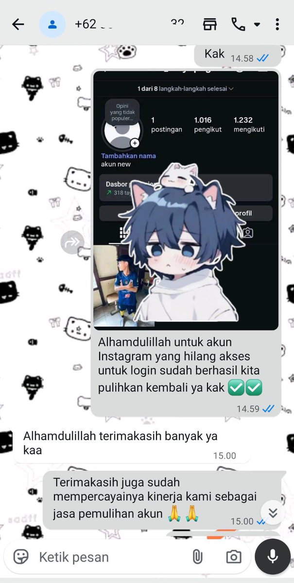 weavrying's tweet image. JASA pemulihan Akun &amp;amp; HAPUS AKUN 
Lacak lokasi, Hack 📲

FUL TESTIMONI ✅

~ Akun lupa password/ke hack 
~ Jasa sadap wa 
~ Jasa suspend / unsuspend akun 
~ Jasa hack &amp;amp; Pemulihan aku  

Tiktok, Gmail, Instagram, Twitter, Facebook,Telegram DLL 

Cek WhatsApp di Bio ☎️