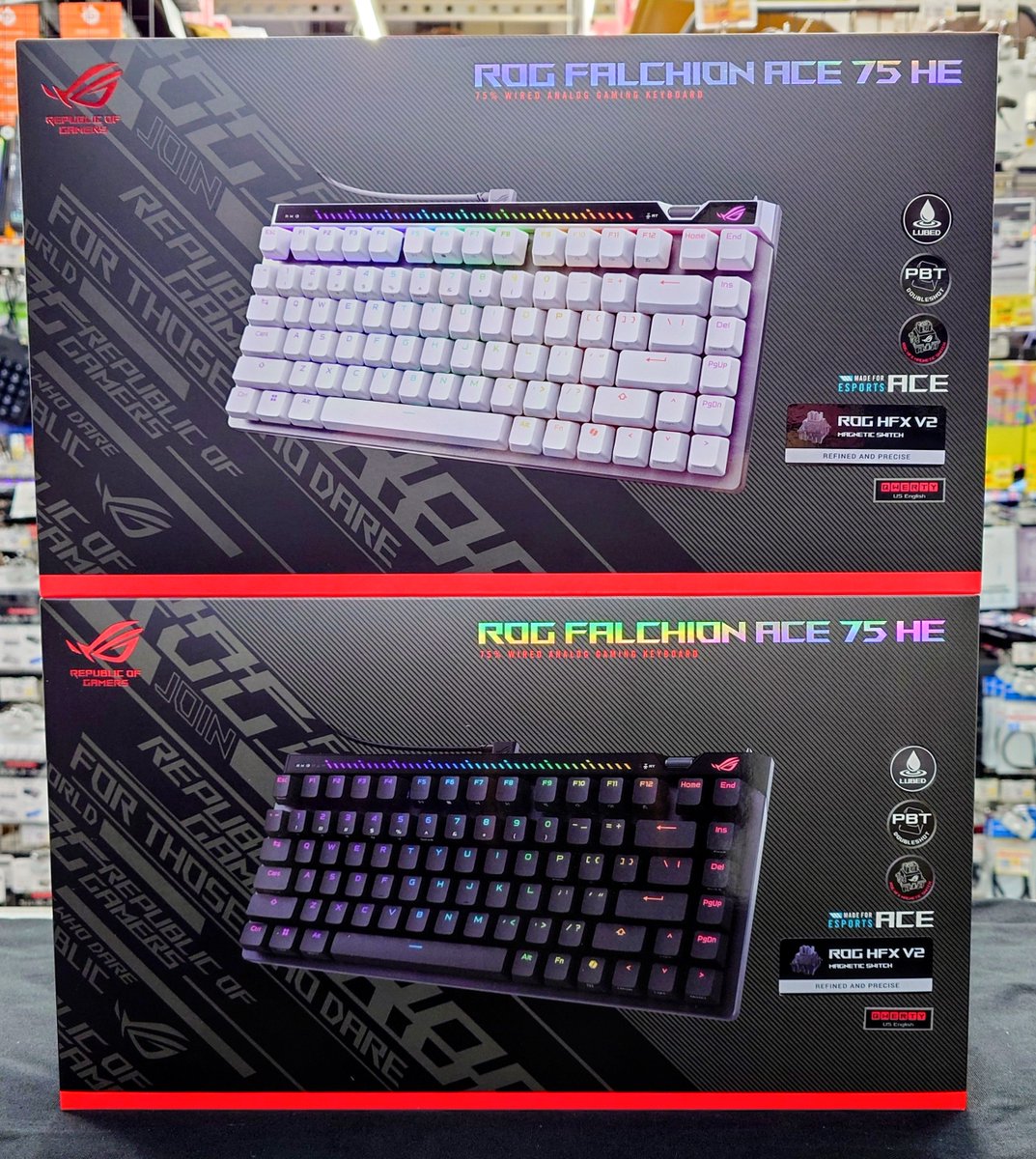2F】 ASUS 『ROG Falchion Ace 75 HE Gaming Keyboard』 各色 税込