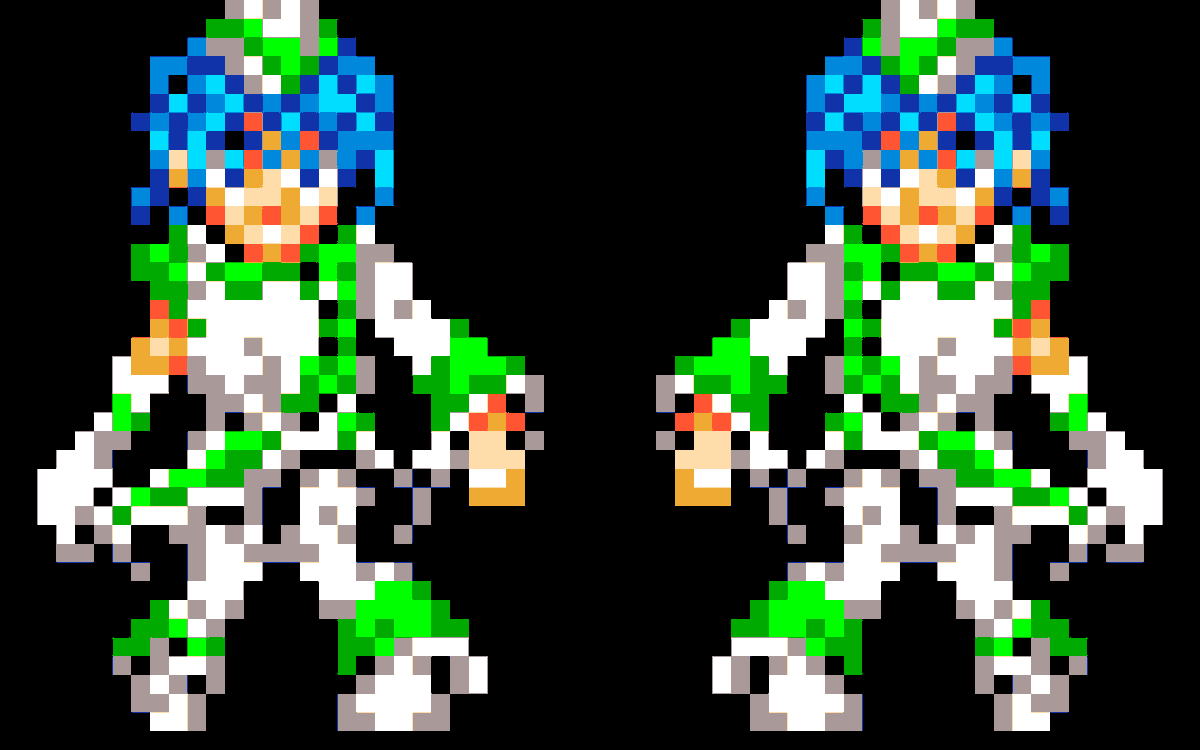 純オリジナルの方はこんな 16色パレットも固まりつつあるので