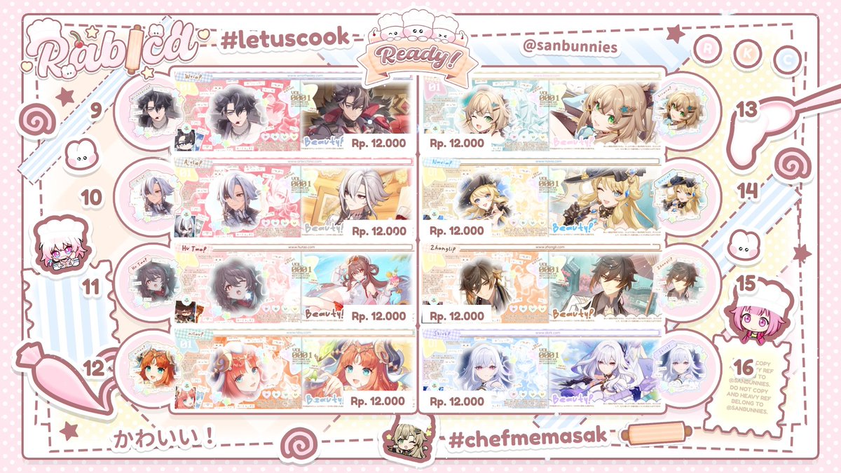 sanbunnies's tweet photo. (๑'ᵕ'๑)⸝* all interaction are appreciated! 

こんにちわ >__✋🏻 hewlooo semuaa! kita punya 16 ready stock genshin 🩷 yang bisa kamu take sekarang di dm sekarang jugaa 🥣‼️

#zonauang #zonaba https://t.co/MtyZEZbItv