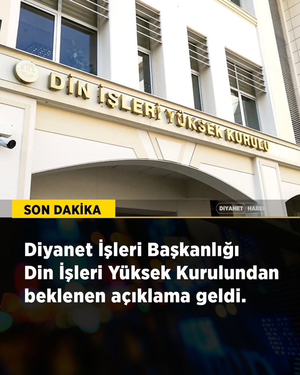 BodrumMuftulugu's tweet photo. Din İşleri Yüksek Kurulu’ndan Ramazan Ayının Başlangıcına İlişkin Açıklama
Diyanet İşleri Başkanlığı Din İşleri Yüksek Kurulu Başkanlığı Ramazan hilalinin ne zaman ve hangi saatte görüleceğini açıkladı.
#DiyanetHaber #Diyanet https://t.co/6BxiA50IFB