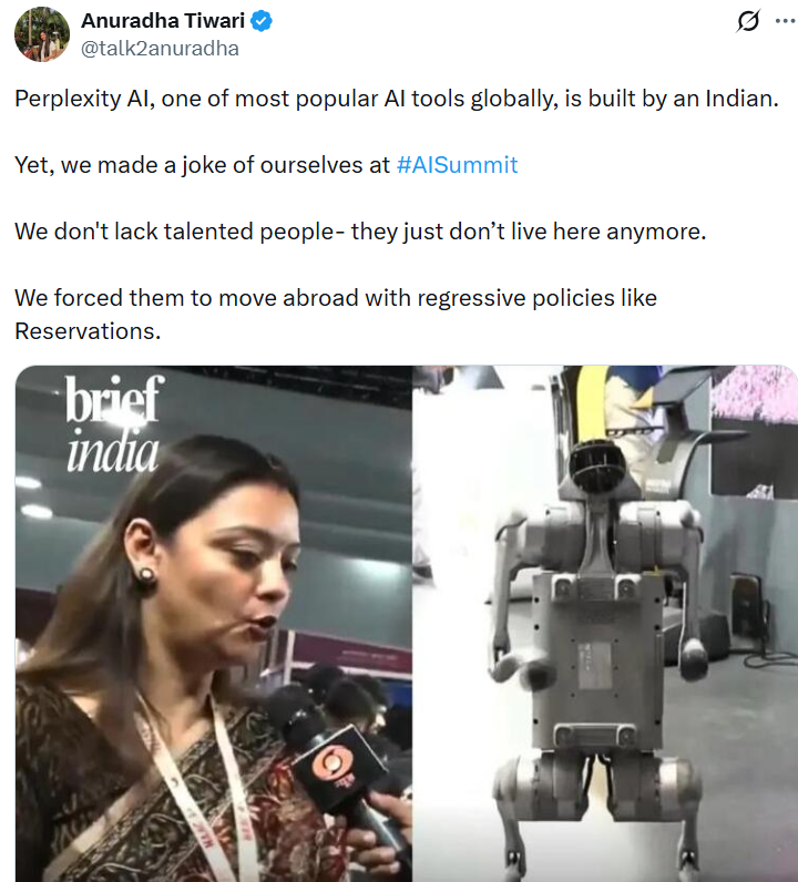 Someone tell this 'separate state for GCs' lady that private universities in India do not have reservations.