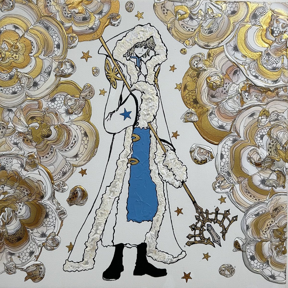 最高に楽しい原画制作でした😭💐🖼️🙏

CLAMP × CONVERSE TOKYO × 奥田雄太
コラボ第二弾。

「魔法騎士レイアース」
「ツバサ-RESERVoir CHRoNiCLE-」
「CLOVER」

原画は2月20日より、
MIYASHITA PARK内CONVERSE TOKYOにて展示いたします。

ぜひその目でご覧ください
<a href="/CLAMP_news/">CLAMP公式</a> 
<a href="/converse_tokyo/">CONVERSE TOKYO</a>