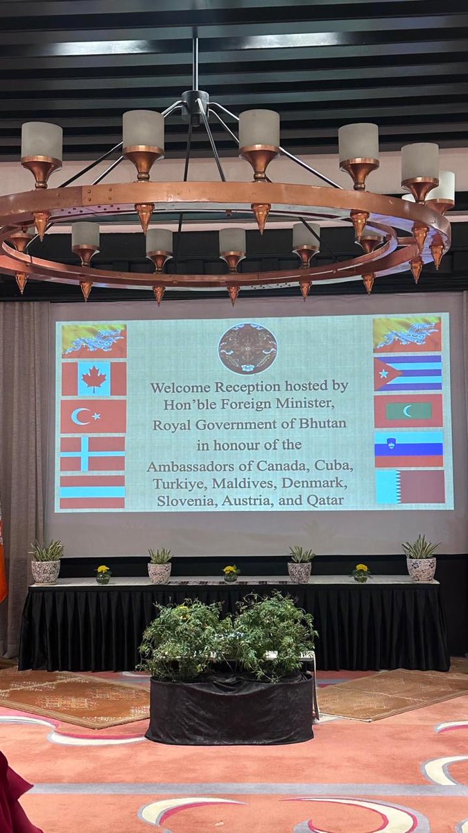 HE the Ambassador Participates in a Reception Hosted by the Minister of Foreign Affairs of Bhutan
<a href="/aljaberqatar/">mohammed aljaber</a> <a href="/MFABhutan/">MFABhutan</a>