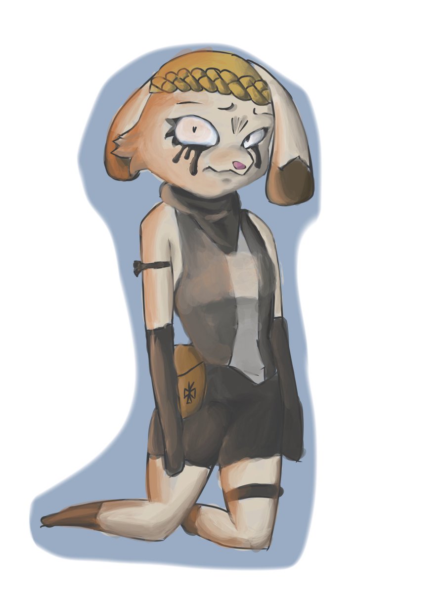 厚塗りに挑戦してみました！🎨
フィリアたちの敵であるロサ、いろいろあってメンタルがブレイクしてしまった姿を描きました😇😨
なんか...怖い絵になった💦