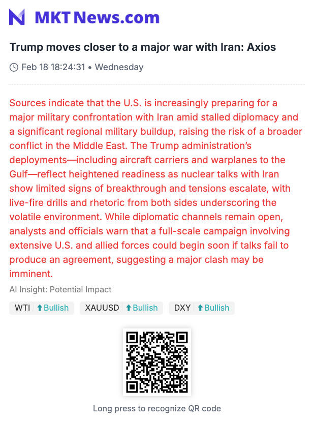 🇺🇸🇮🇷Trump moves closer to a major war with Iran: Axios
Sources indicate that the U.S. is increasingly preparing for a major military confrontation with Iran amid stalled diplomacy and a significant regional military buildup, raising the risk of a broader conflict in the Middle
