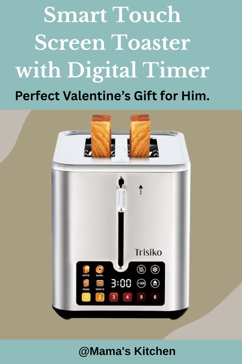 mamaskitchen25's tweet image. Smart Touch Screen Toaster with Digital Timer – Perfect Valentine’s Gift for Him.
🛒 shop now: amzn.to/4tIJwOI
#ValentinesDayGiftForHim #SmartToaster #TouchScreenToaster #KitchenGadgets #2SliceToaster #DigitalTimer #ModernKitchen #HomeAppliances #BagelToaster #rHi