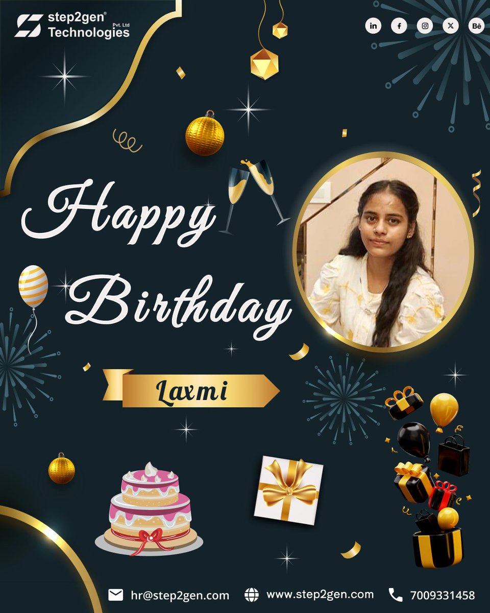 step2gen's tweet photo. Happy Birthday, Laxmi 🎂

On this special day, we wish you an incredible year filled with lots of happiness, wonderful memories, and everything you enjoy the most.

Enjoy every bit of your special day

#birthday #s2gians #happybirthday #step2gen #worklife #tech #coding https://t.co/V5W3Q9sOWL