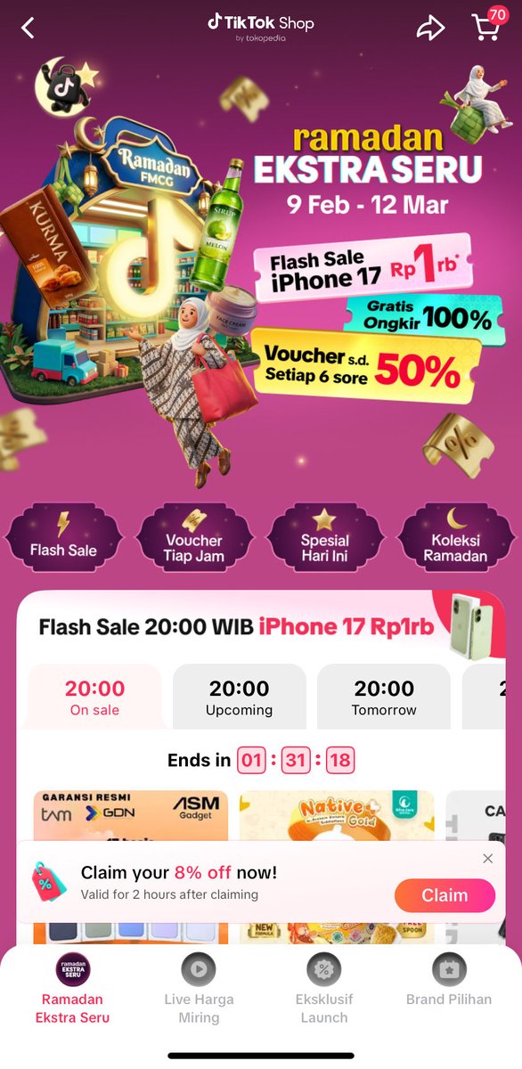 TikTokShop_IDN's tweet photo. ADA BANGET DONG!! masak belum pada liat sih😭💗

✅Flash sale Iphone 17 1K tiap hari
✅Gratis ongkir
✅Diskon 50%

Cek di sini😍
https://t.co/NrasQIhtRn https://t.co/F3NdXQ0Vqr