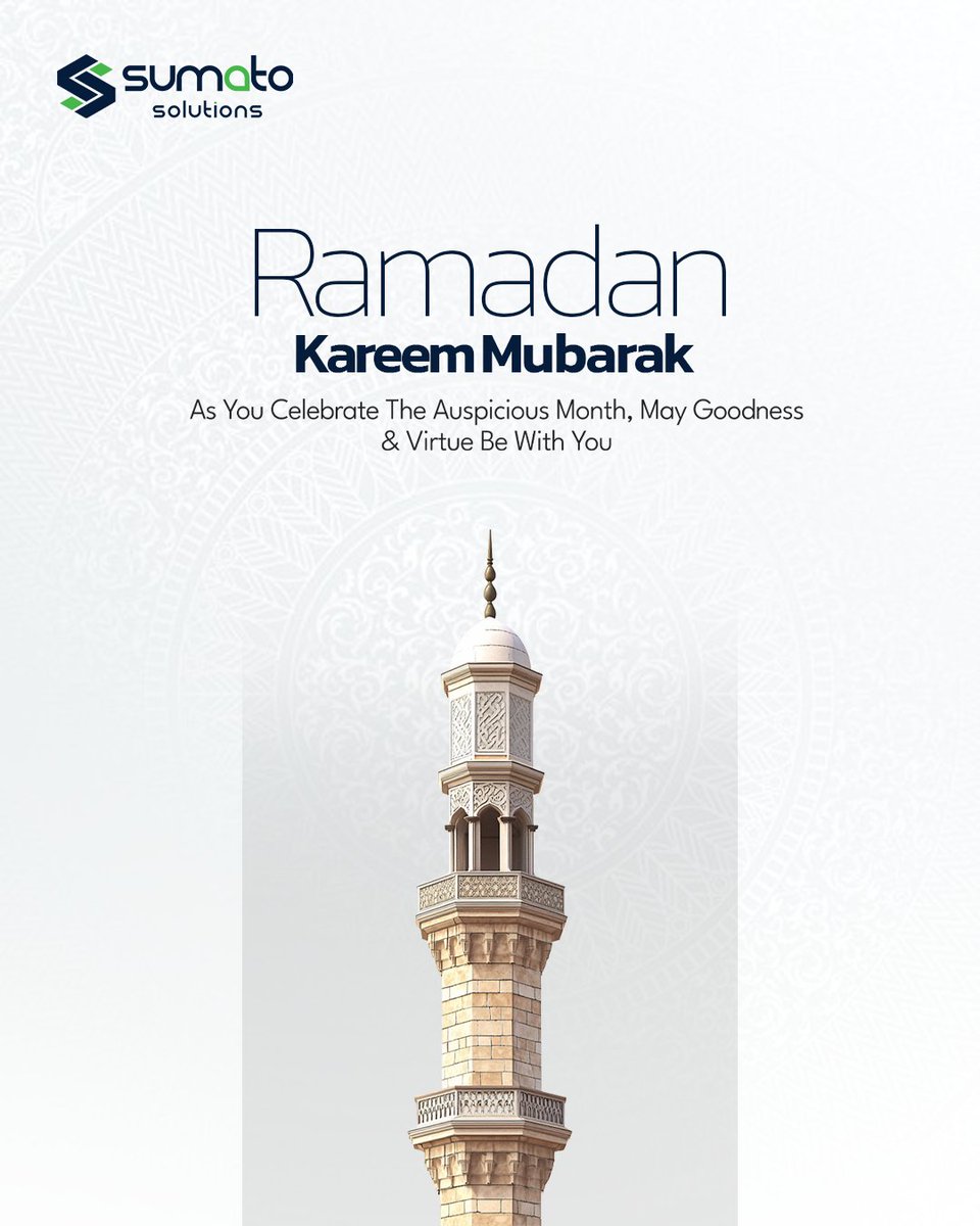 SumatoSolutions's tweet photo. Ramadan teaches patience, sincerity, and purposeful growth. A time to reflect, realign, and thrive in life and business.

Wishing you peace, clarity, and prosperity this Ramadan! 🌙

#RamadanKareem #Ramadan2026 #SumatoSolutions #MindfulBusiness #GrowthMindset #PeaceAndProsperity https://t.co/ycfHlM1Cq6